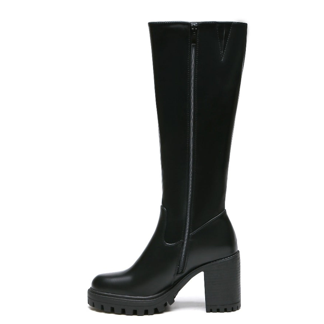 Smile Favorites Stiefel Schwarz Blockabsatz Hoch