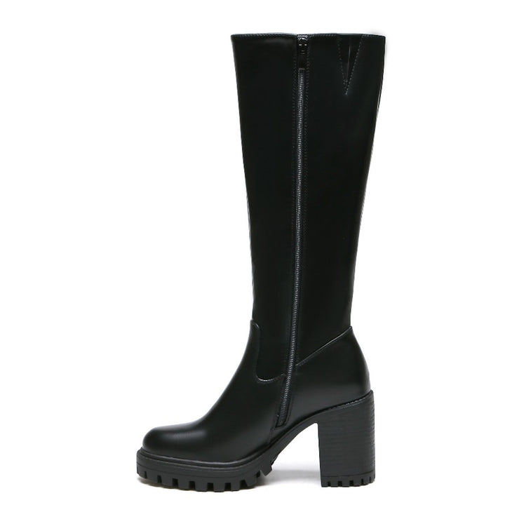 Smile Favorites Stiefel Schwarz Blockabsatz Hoch