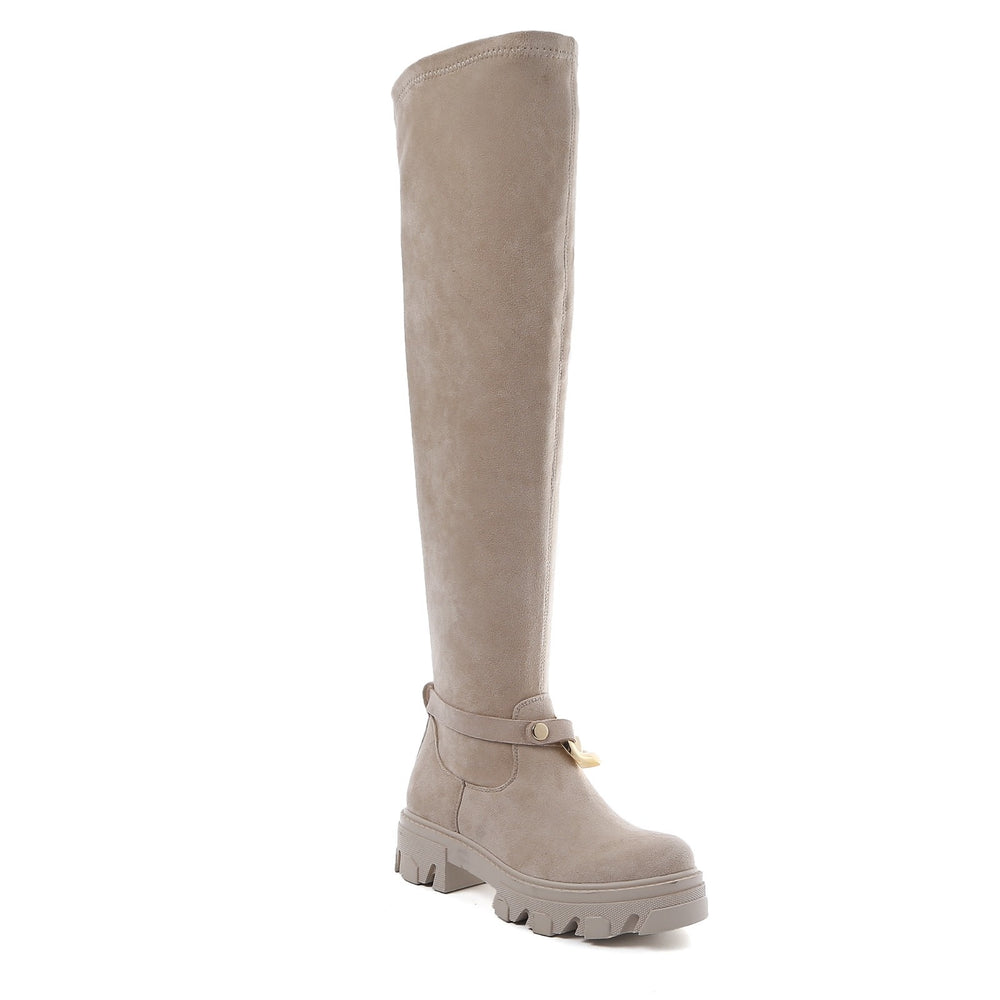Smile Favorites -Stiefel aus beigem Wildleder