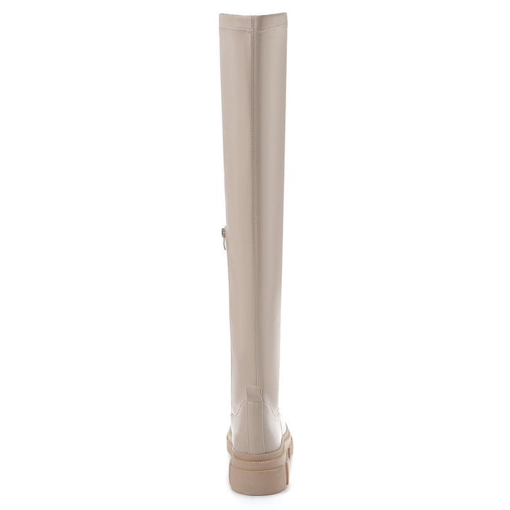 Smile Favorites Overknee-Stiefel Plateau Beige