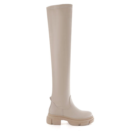 Smile Favorites Overknee-Stiefel Plateau Beige