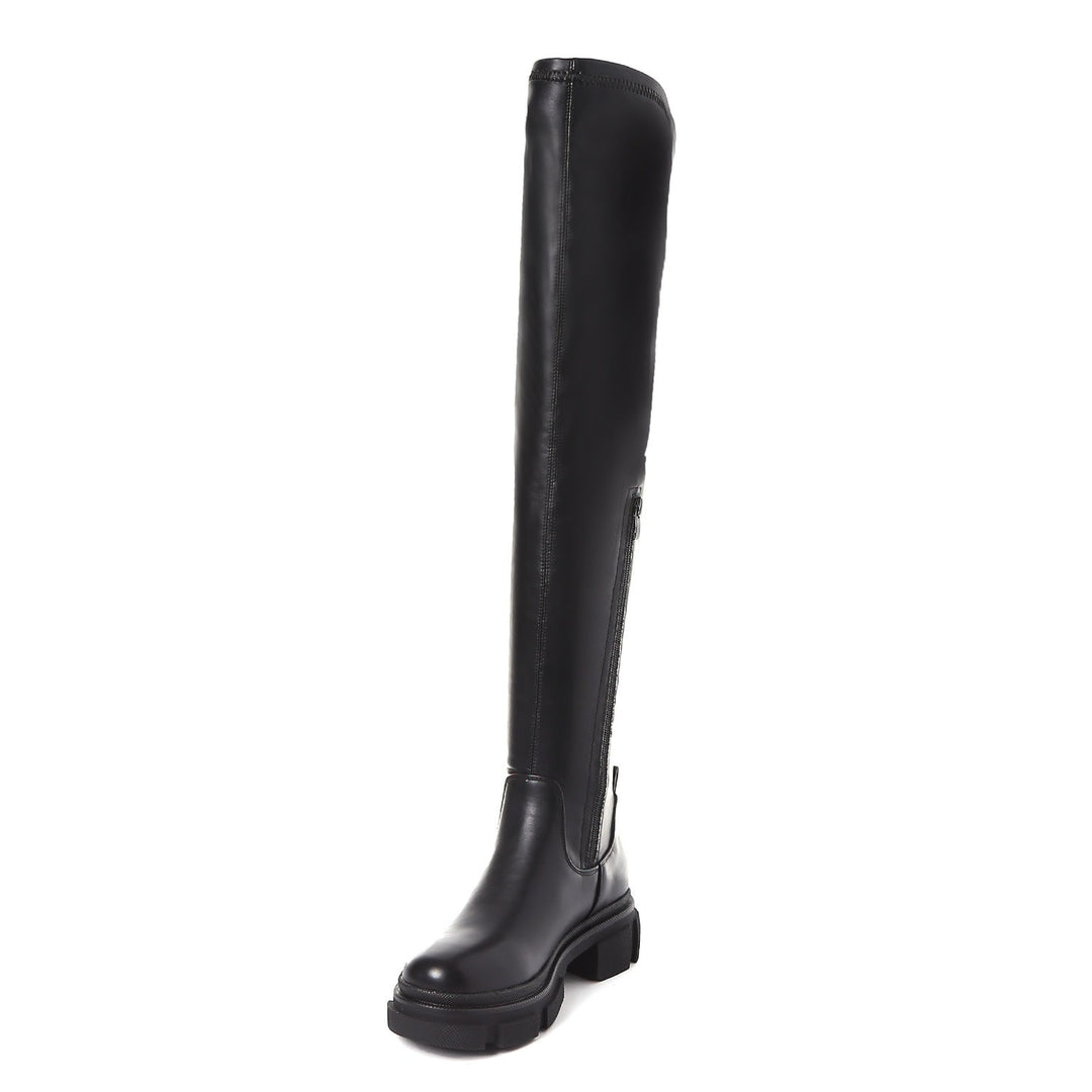Smile Favorites Overknee-Stiefel Plateau Schwarz