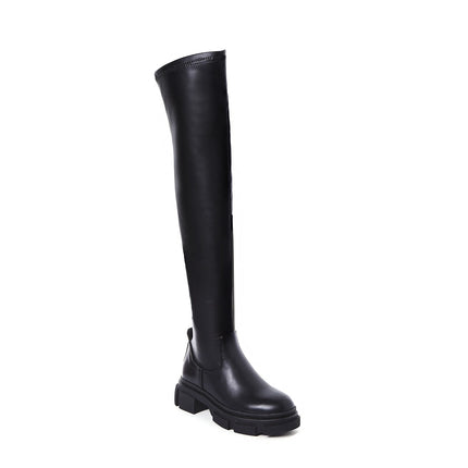 Smile Favorites Overknee-Stiefel Plateau Schwarz