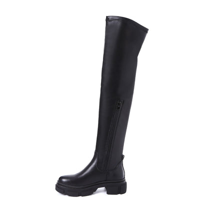 Smile Favorites Overknee-Stiefel Plateau Schwarz
