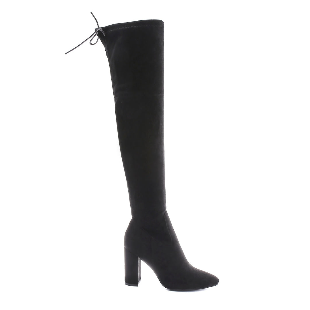 Smile Favorites Overknee-Stiefel Wildleder Schwarz