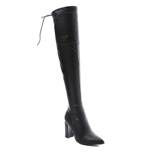 Smile Favorites Overknee Stiefel Schwarz Spitze