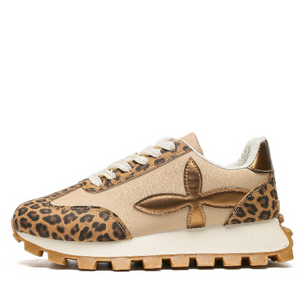 Smile Favorites Sneaker Braun Leopard Bloom