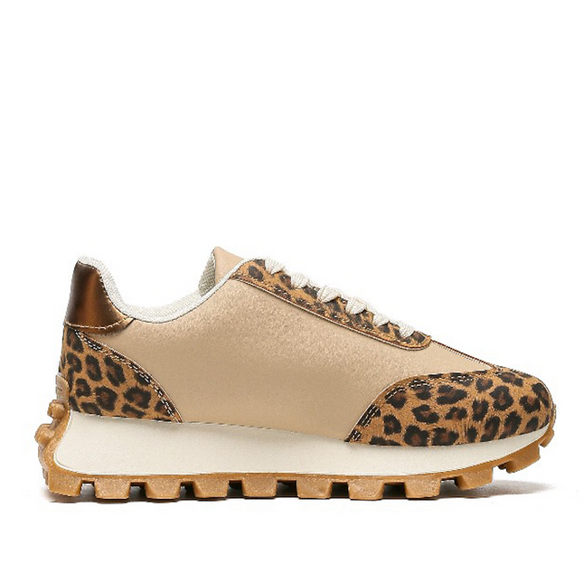 Smile Favorites Sneaker Braun Leopard Bloom