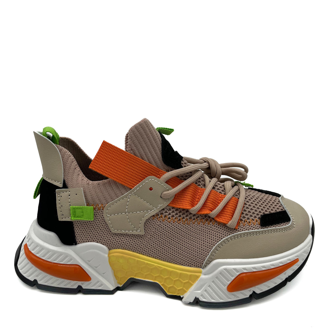 Smile Favorites Turnschuhe Beige Inspired Chunky