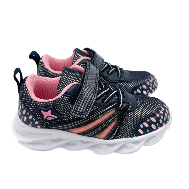 Smile Favorites Turnschuhe LED Mädchen Marineblau Fancy