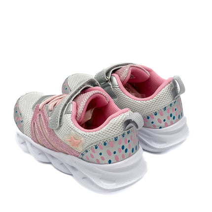 Smile Favorites Turnschuhe LED Mädchen Silber Fancy