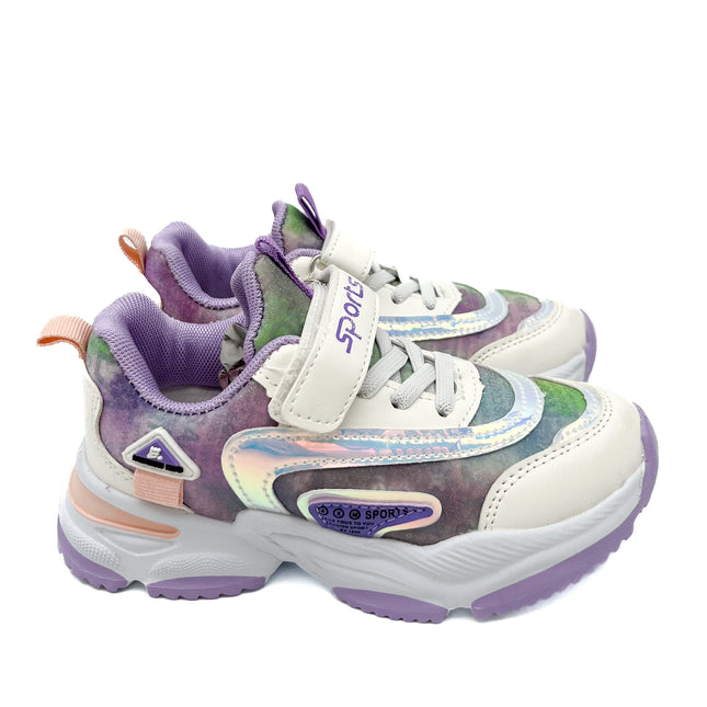 Smile Favorites Turnschuhe Mädchen Weiß Dad Look Flieder