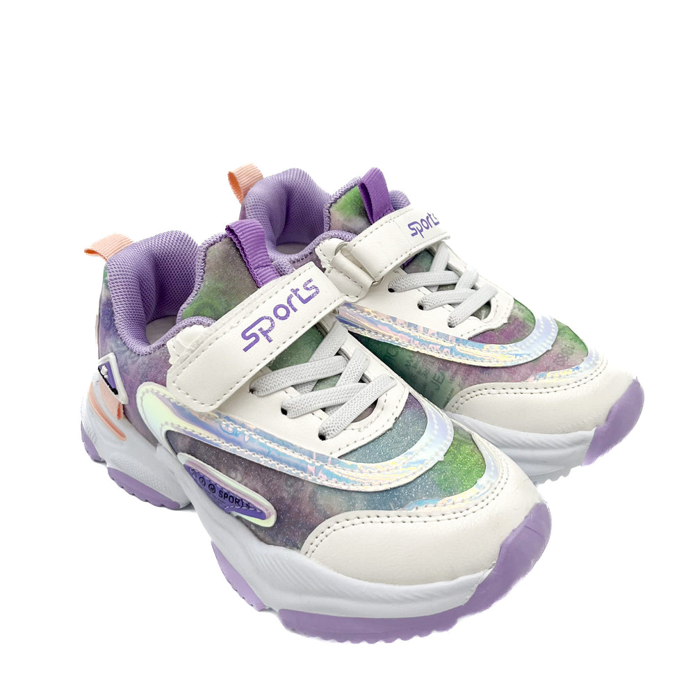 Smile Favorites Turnschuhe Mädchen Weiß Dad Look Flieder