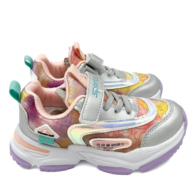 Smile Favorites Turnschuhe Mädchen Silber Papa-Look