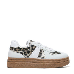 Smile Favorites Turnschuhe Weiß Samba Leopard