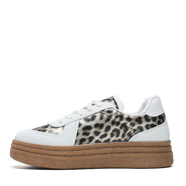 Smile Favorites Turnschuhe Weiß Samba Leopard