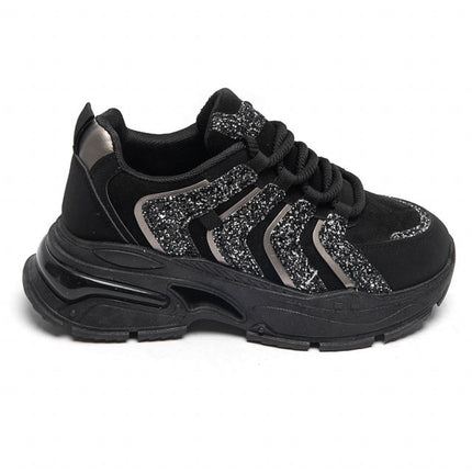 Smile Favorites Turnschuhe Schwarz Glitter