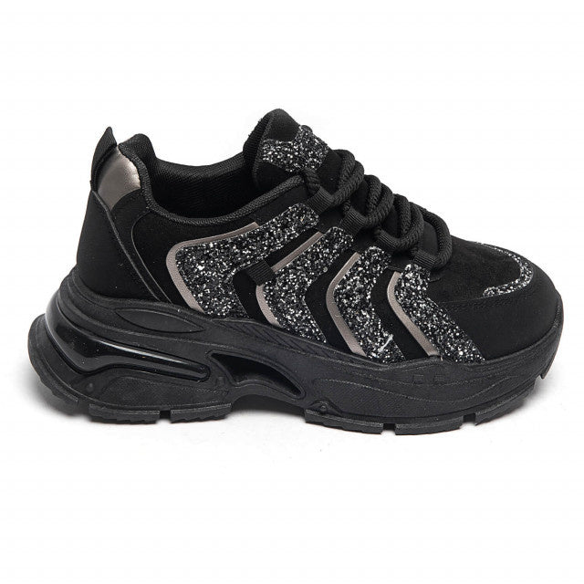 Smile Favorites Turnschuhe Schwarz Glitter