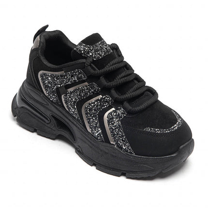 Smile Favorites Turnschuhe Schwarz Glitter