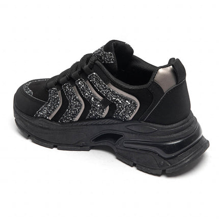 Smile Favorites Turnschuhe Schwarz Glitter