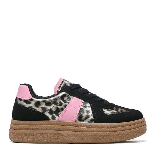 Smile Favorites Turnschuhe Schwarz Samba Leopard