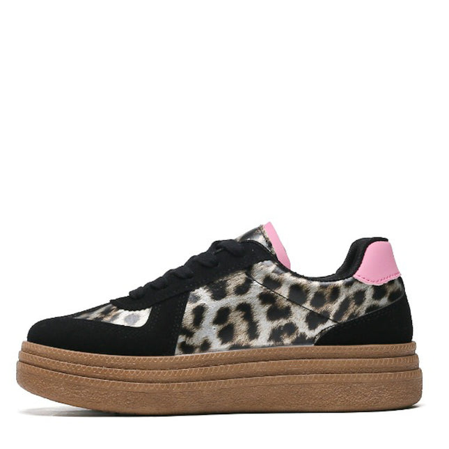 Smile Favorites Turnschuhe Schwarz Samba Leopard