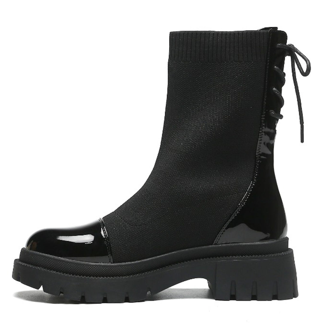 Smile Favorites Sockenstiefel Schwarz Spitze