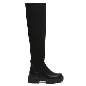 Smile Favorites Sockenstiefel Schwarz Overknee