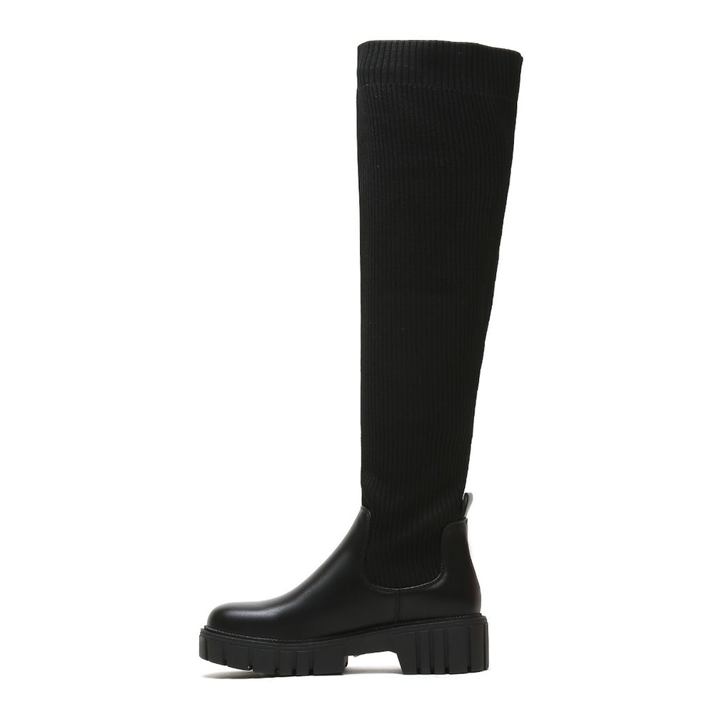 Smile Favorites Sockenstiefel Schwarz Overknee