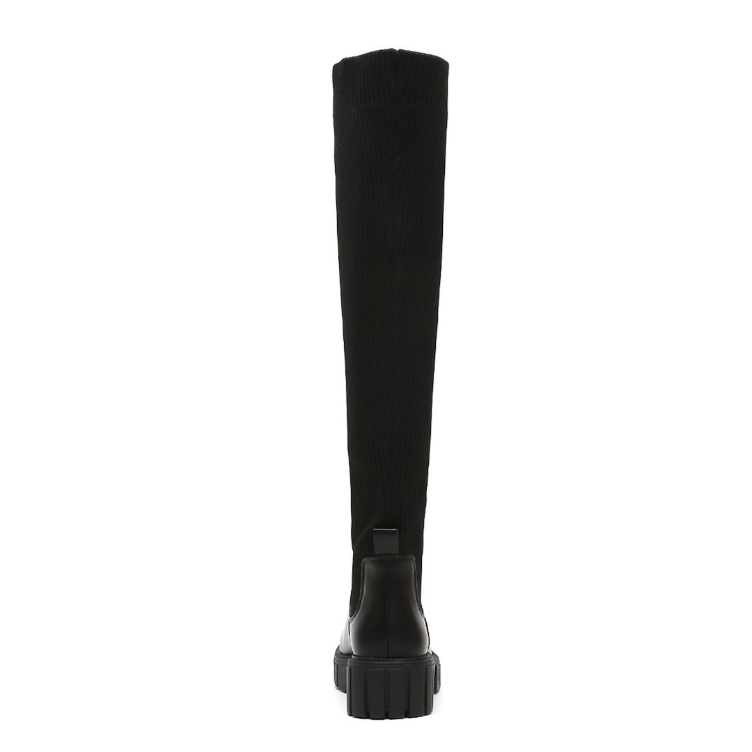 Smile Favorites Sockenstiefel Schwarz Overknee