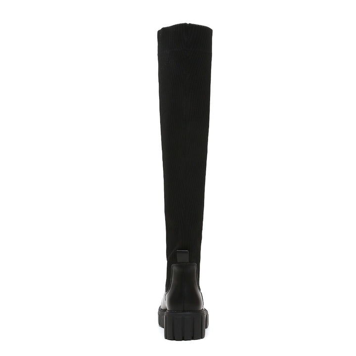 Smile Favorites Sockenstiefel Schwarz Overknee