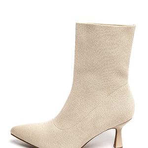 Smile Favorites Socke Heels Beige Kitten Heel