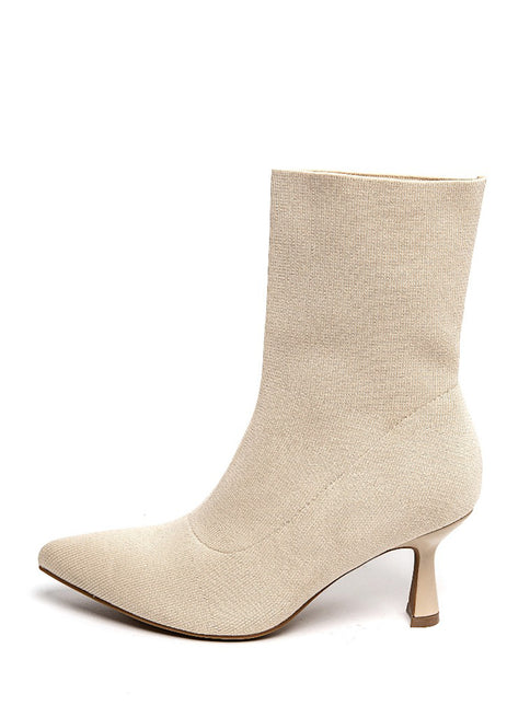 Smile Favorites Socke Heels Beige Kitten Heel