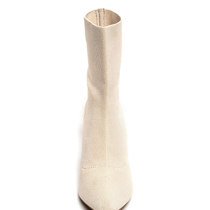 Smile Favorites Socke Heels Beige Kitten Heel