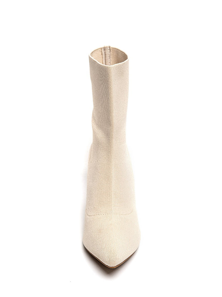 Smile Favorites Socke Heels Beige Kitten Heel