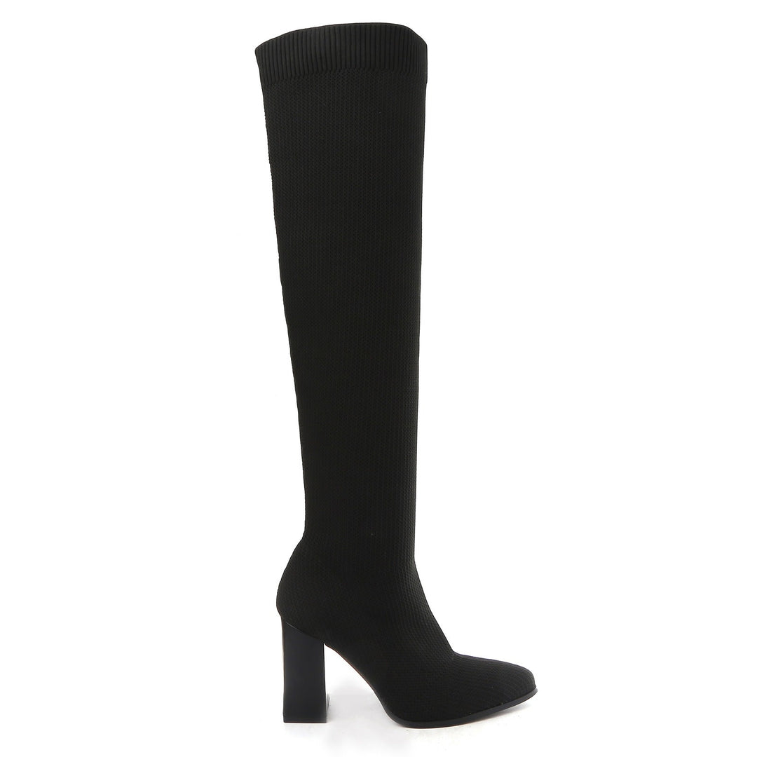 Smile Favorites Sockenabsätze Schwarz Overknee