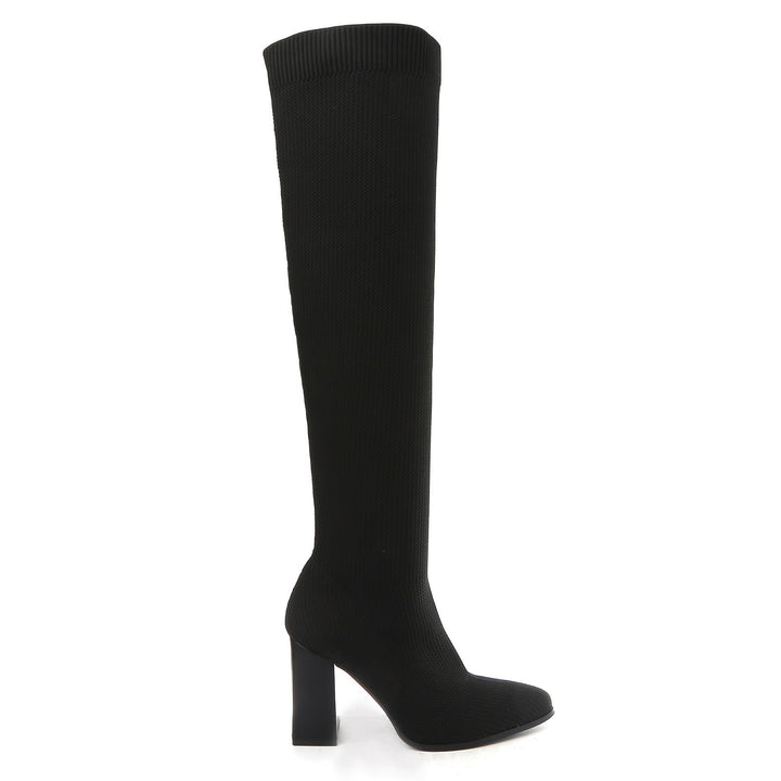Smile Favorites Sockenabsätze Schwarz Overknee
