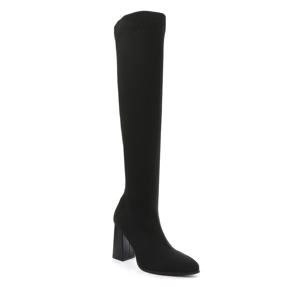 Smile Favorites Sockenabsätze Schwarz Overknee