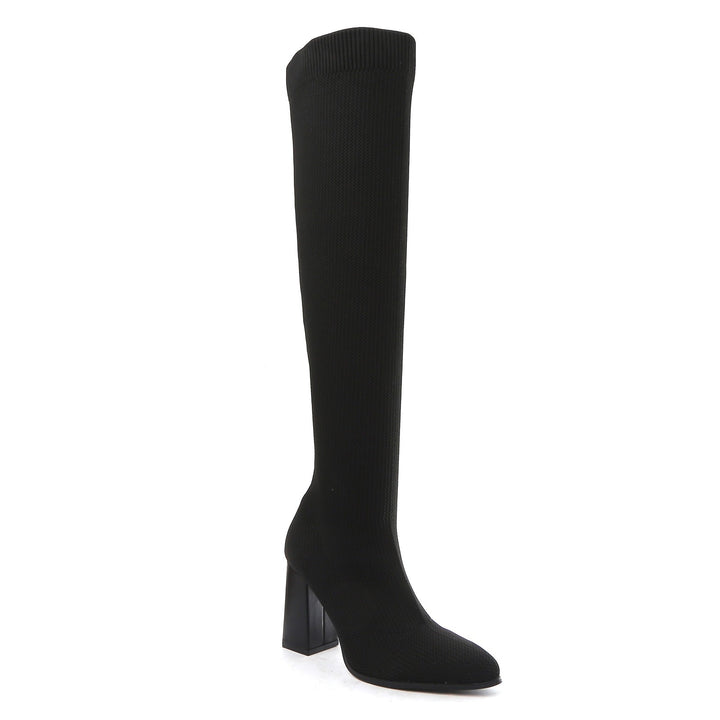 Smile Favorites Sockenabsätze Schwarz Overknee