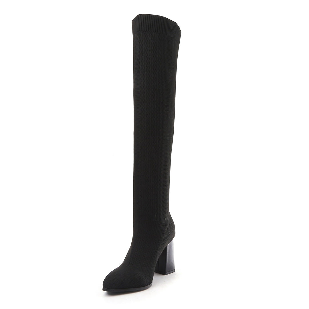 Smile Favorites Sockenabsätze Schwarz Overknee