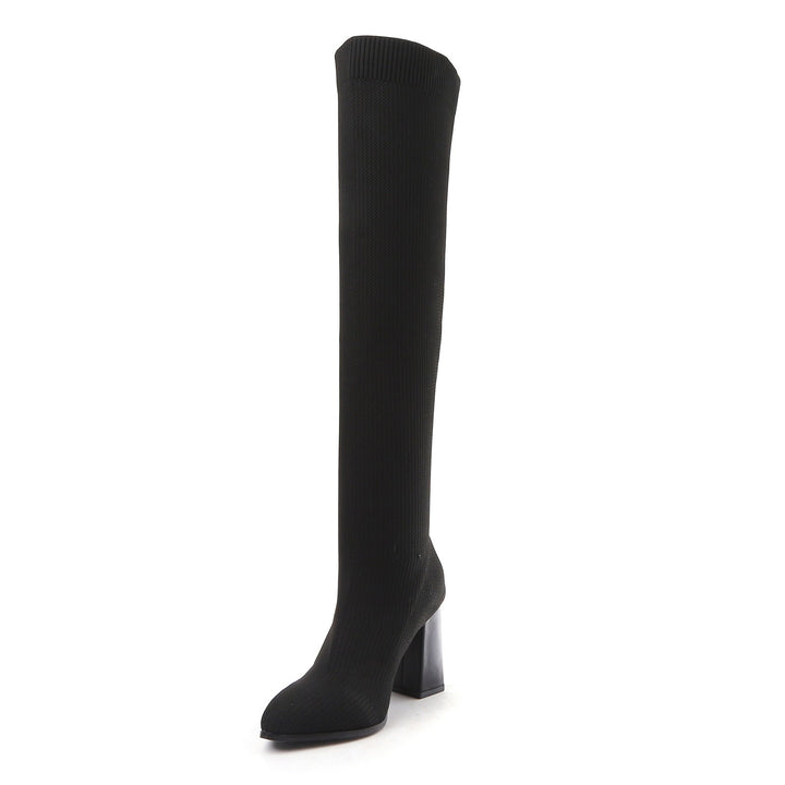 Smile Favorites Sockenabsätze Schwarz Overknee