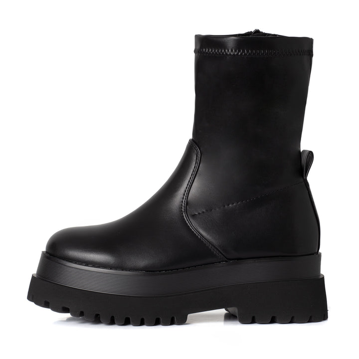Smile Favorites Stretch-Stiefel Schwarz Plateau