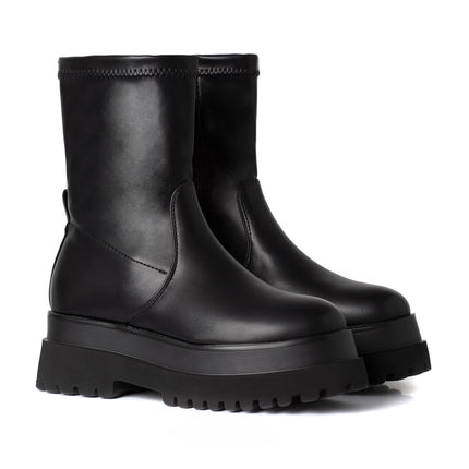 Smile Favorites Stretch-Stiefel Schwarz Plateau