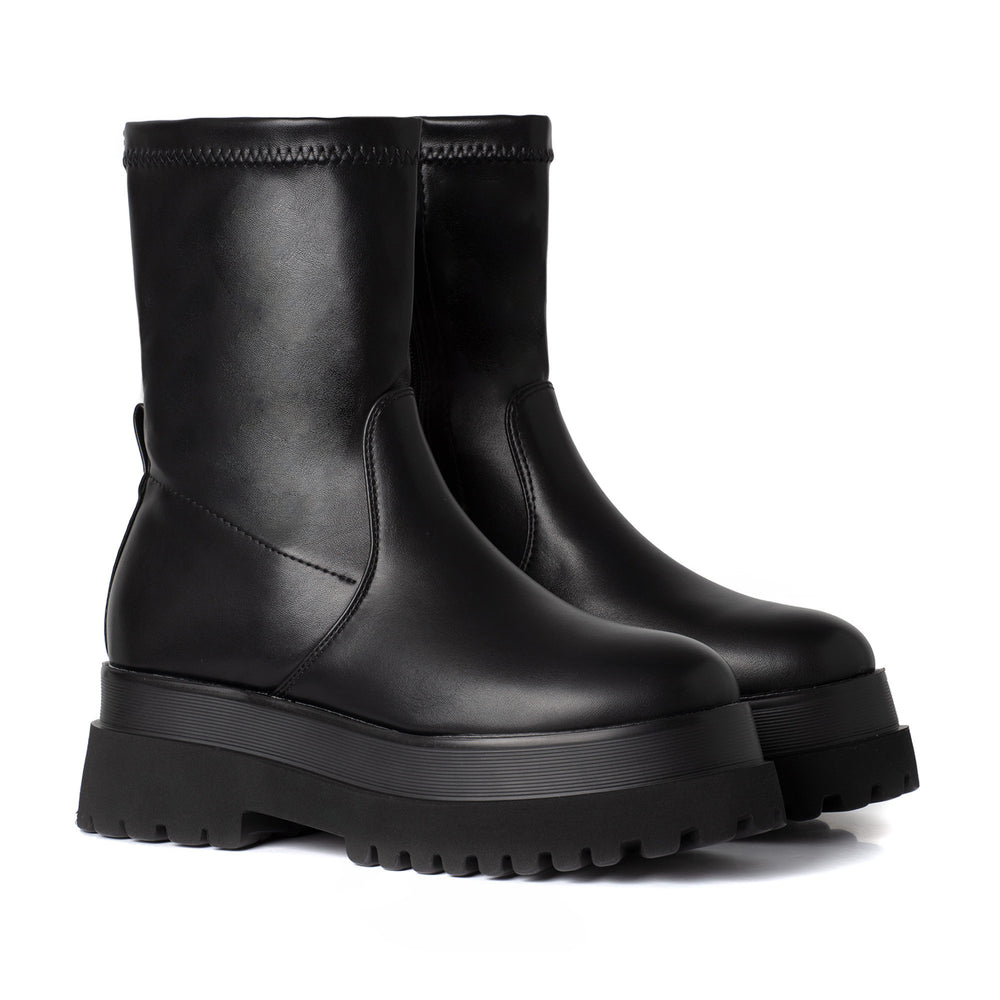 Smile Favorites Stretch-Stiefel Schwarz Plateau