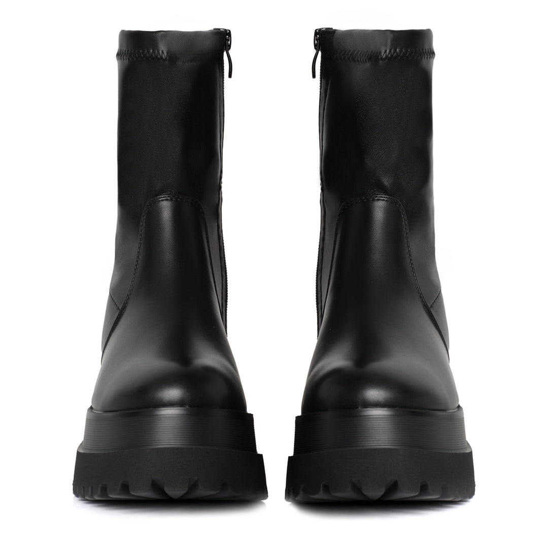 Smile Favorites Stretch-Stiefel Schwarz Plateau