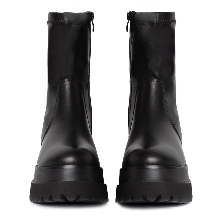 Smile Favorites Stretch-Stiefel Schwarz Plateau