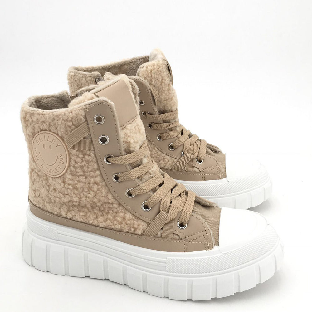 Smile Favorites Teddy Sneaker Khaki Smile