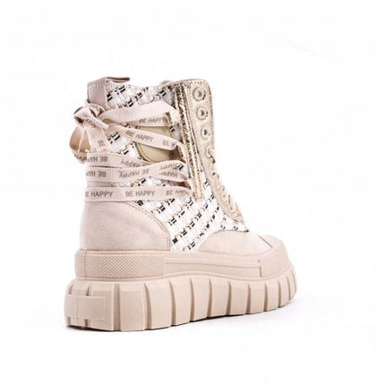 Smile Favorites Veteranenstiefel Beige Be Happy