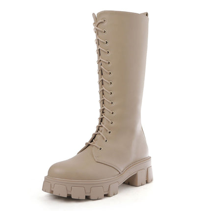 Smile Favorites Veteranenstiefel Beige Hoch