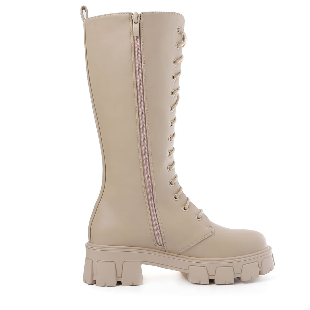 Smile Favorites Veteranenstiefel Beige Hoch
